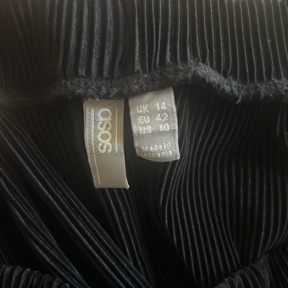 ASOS Black Maxi Skirt Elastic Waist Size 10 - Picture 3 of 4